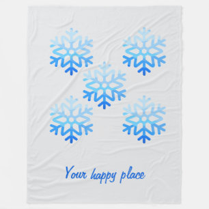Manta Polar Personalizado Elegante Minimalista Geometric Snowf