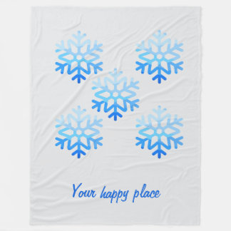 Manta Polar Personalizado Elegante Minimalista Geometric Snowf