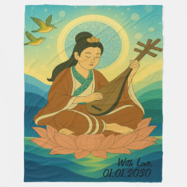 Manta Polar Personalizado Estética Moderno Japón Diosa Afortun