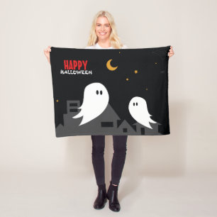 Manta Polar Personalizado fantasmal de Halloween