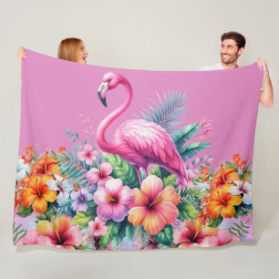 Manta Polar Personalizado Flamingo Rosa Fleece Cálido y acoged