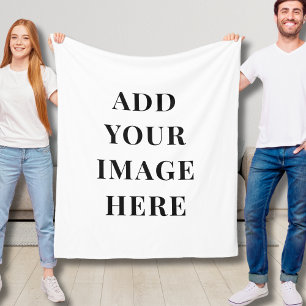 Manta Polar Personalizado Fleece Blanket Add Your Photo Option