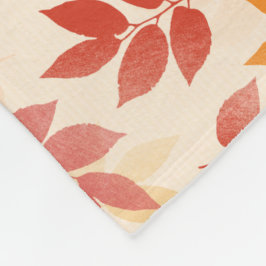Manta Polar Personalizado Fleece Blanket Autums Leaves Pattern