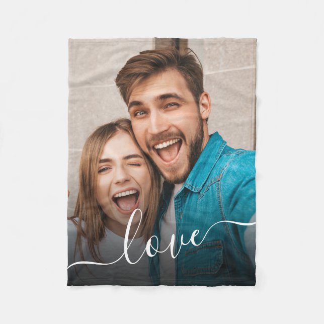 Manta Polar Personalizado Fleece Blanket foto y texto (Anverso)