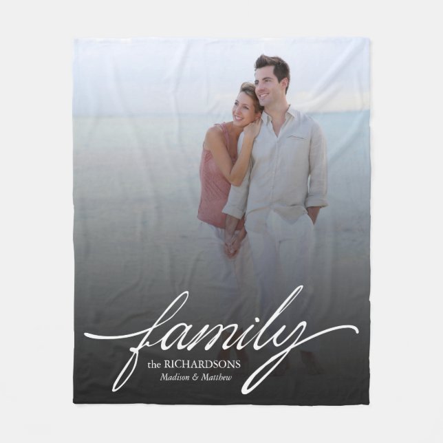 Manta Polar Personalizado Foto de la familia Keepsake Blanket (Anverso)