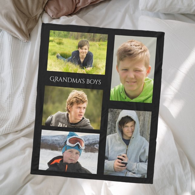Manta Polar Personalizado fotos de nietos abuela abuela (Subido por el creador)