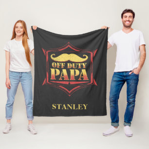 Manta Polar Personalizado fuera del deber papá jubilado papá