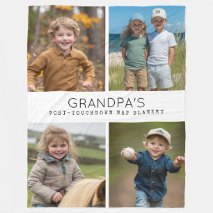 Manta Polar Personalizado Funny Abuelo Nap Collage de fotos