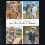 Manta Polar Personalizado Funny Abuelo Nap Collage de fotos<br><div class="desc">Personalizado Gracioso Abuelo Post Domingo Rasal Nap Collage de fotos Fleece Blanket</div>
