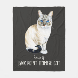 Manta Polar Personalizado gato siamés de Lynx Point