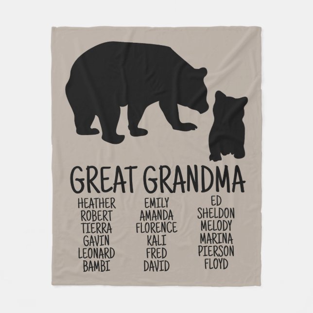 Manta Polar Personalizado Gran Abuela Regalo Abuela Abuelo Bea (Anverso)