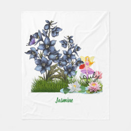Manta Polar Personalizado Julio Flowers & Stone Fleece Blanket