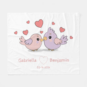 Manta Polar Personalizado lindo amoríos Corazón rosa Día de Sa