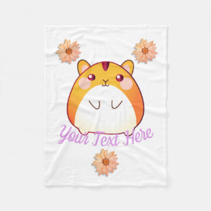 Manta Polar Personalizado lindo del hámster de Kawaii