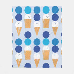 Manta Polar Personalizado lindo helado diseño de patrones sin