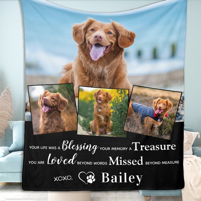 Manta Polar Personalizado Mascota Loss Dog Memorial Rememberna (Subido por el creador)