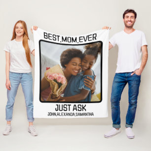 Manta Polar Personalizado Mejor Mamá Preguntar A Los Niños Nom