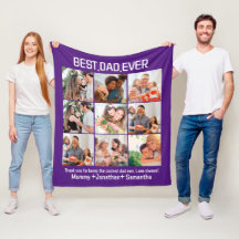 Personalizado Mejor Papá Nunca Padres Día 9 Collag