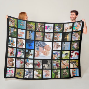 Manta Polar Personalizado mínimo de plantilla de 45 Collages d