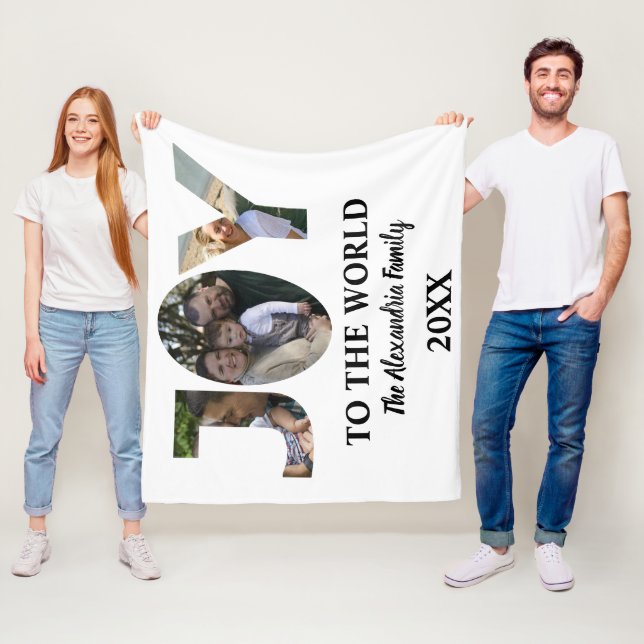 Manta Polar Personalizado moderno 3 de alegría de collage de f (In situ)