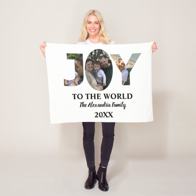 Manta Polar Personalizado moderno 3 de alegría de collage de f (In situ)