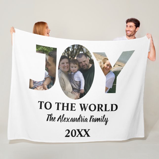 Manta Polar Personalizado moderno 3 de alegría de collage de f (In situ)