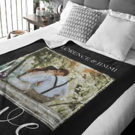 Manta Polar Personalizado moderno | Amor | Foto Fleece Blanket