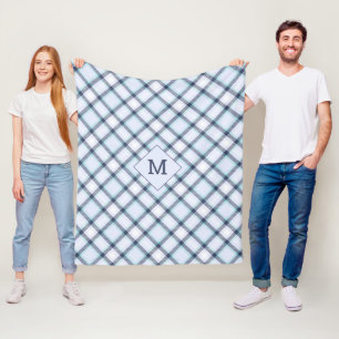 Manta Polar Personalizado Monograma Tapado / Patrón Tartán