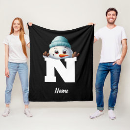 Manta Polar Personalizado Monogramado de Navidades familiares