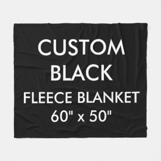 Manta Polar Personalizado NEGRO Personalizado: 60" x 50"