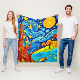 Manta Polar Personalizado nocturno estrellado: El arte inspira