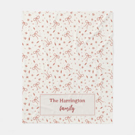 Manta Polar Personalizado Nombre de familia Coquette festiva