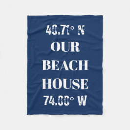 Manta Polar Personalizado Nuestras Coordenadas Beach House