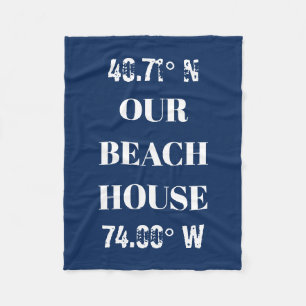 Manta Polar Personalizado Nuestras Coordenadas Beach House