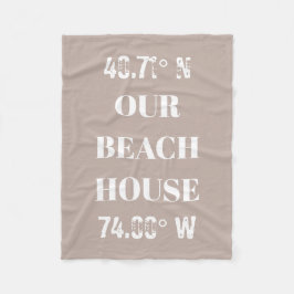 Manta Polar Personalizado Nuestras Coordenadas Beach House
