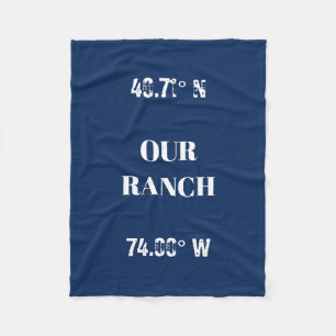 Manta Polar Personalizado nuestras coordenadas de rancho