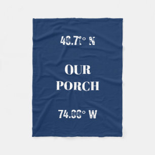 Manta Polar Personalizado Nuestras Coordenadas Porch
