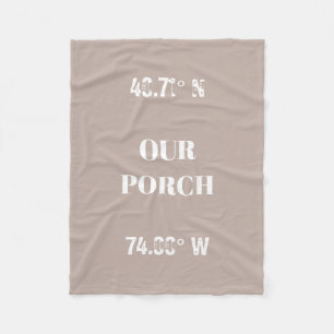 Manta Polar Personalizado Nuestras Coordenadas Porch