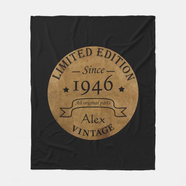 Manta Polar Personalizado ochenta y cinco vintage 85 años (Anverso)