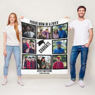 Manta Polar Personalizado Orgullosa Mamá del Collage de fotos 