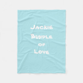 Manta Polar Personalizado para bebé "Bundle Love" Blue
