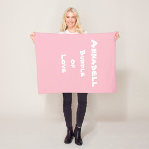 Manta Polar Personalizado para bebé "Paquete de amor" Rosa sua