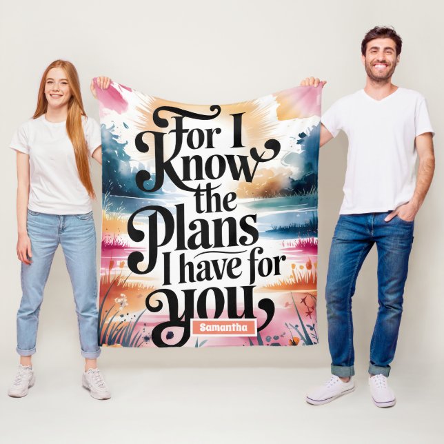 Manta Polar Personalizado Para Conocer Los Planes Cristianos (In situ)