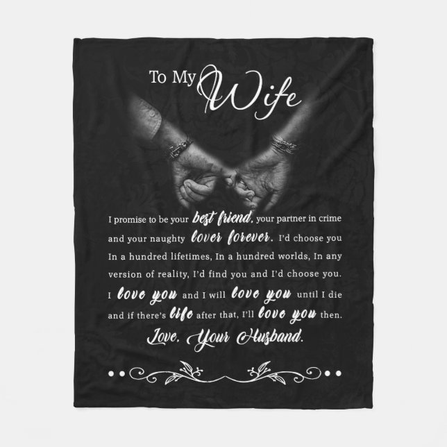 Manta Polar Personalizado Para Mi Esposa (Anverso)