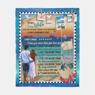 Manta Polar Personalizado Para Mi Futura Esposa Por Esposo