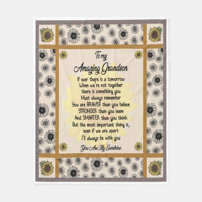 Manta Polar Personalizado Para Mi Increíble Nieto De La Abuela (Anverso)