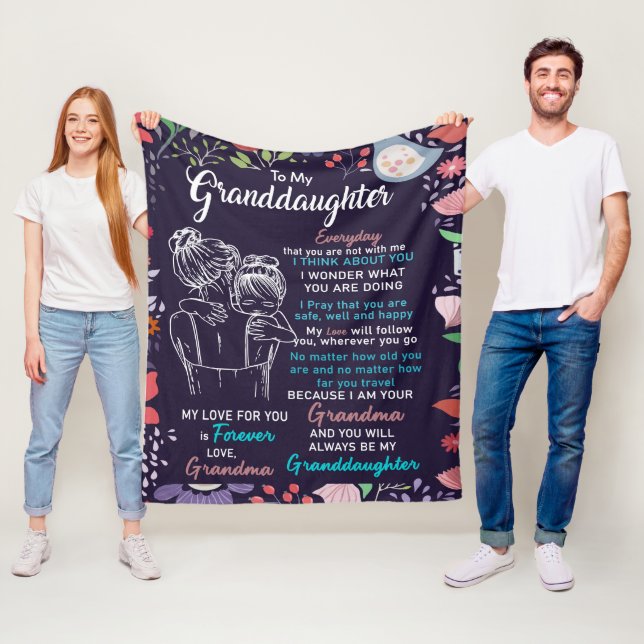 Manta Polar Personalizado Para Mi Nieta De La Abuela (In situ)