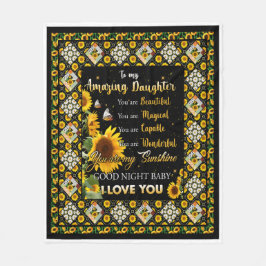 Manta Polar Personalizado Para Mi Sorprendente Girasol Hija