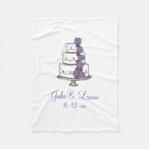 Manta Polar Personalizado Pareja Nombre Boda Floral Regalo de 