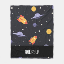 Manta Polar Personalizado personalizado, espacio exterior mono